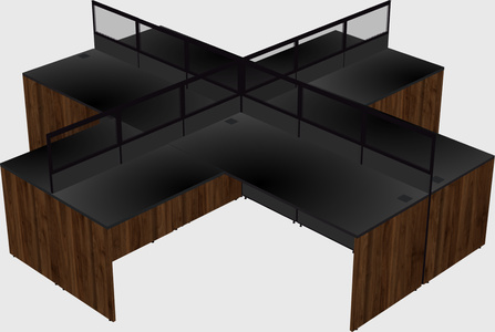 Shared l-shaped cubicles