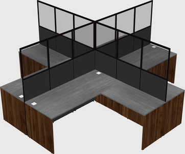Shared l-shaped cubicles