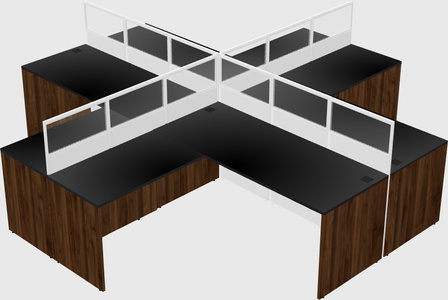 Shared l-shaped cubicles
