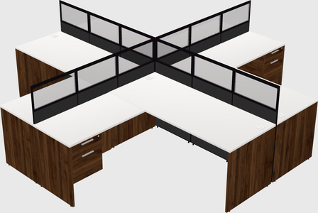 Shared l-shaped cubicles