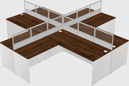 Shared l-shaped cubicles