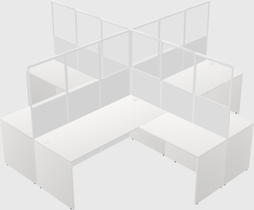 Shared l-shaped cubicles