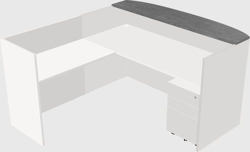 Bureau de réception en forme de l