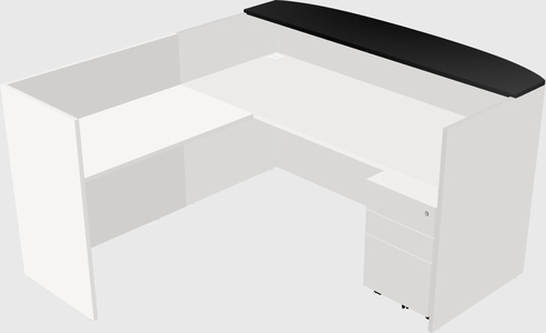 Bureau de réception en forme de l