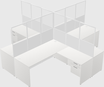 Shared l-shaped cubicles