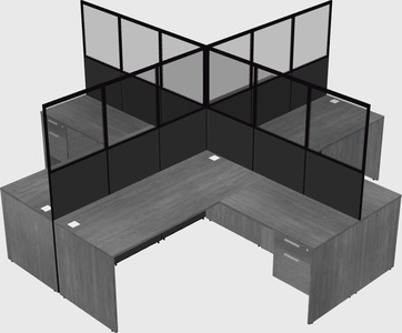 Shared l-shaped cubicles