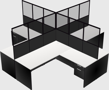 Shared l-shaped cubicles