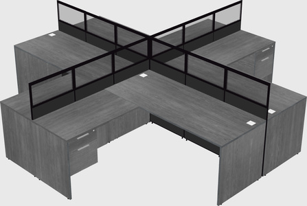 Shared l-shaped cubicles