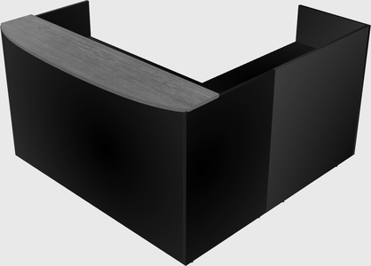 L-shaped reception desk