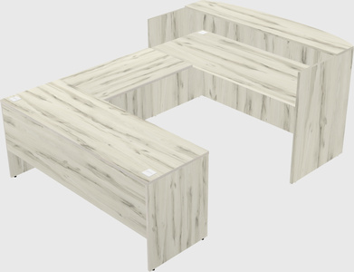 U-shaped reception desk