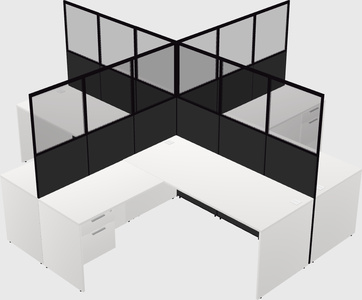 Shared l-shaped cubicles