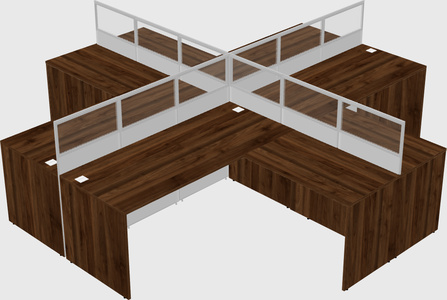 Shared l-shaped cubicles