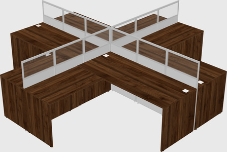 Shared l-shaped cubicles