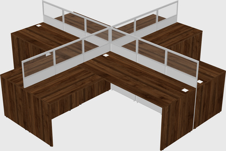 Shared l-shaped cubicles