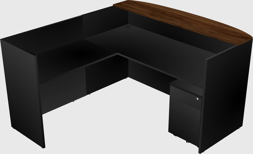 Bureau de réception en forme de l