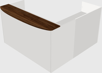 L-shaped reception desk