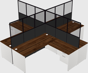 Shared l-shaped cubicles