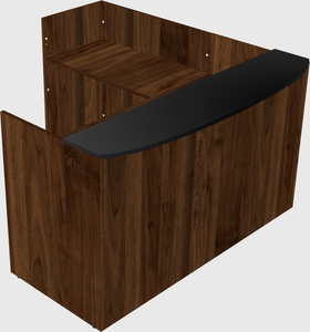 L-shaped reception desk