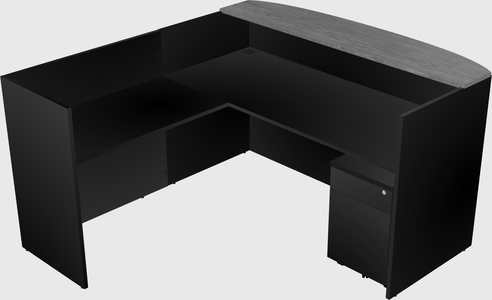 Bureau de réception en forme de l