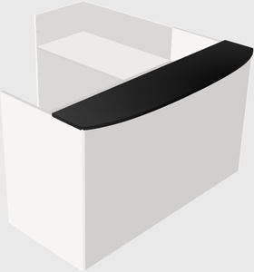 Bureau de réception en forme de l
