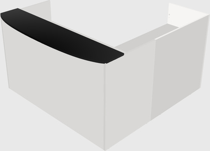 Bureau de réception en forme de l