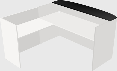 Bureau de réception en forme de l