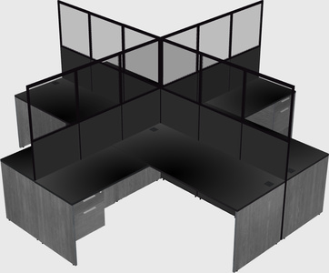 Shared l-shaped cubicles