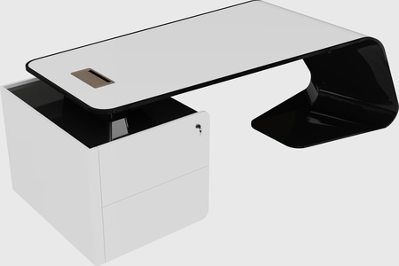 Executive high-gloss desk - as-is