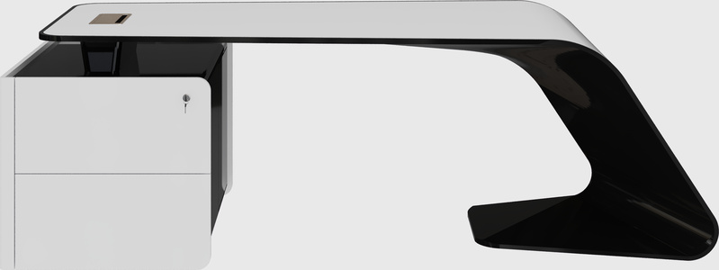 Executive high-gloss desk - as-is