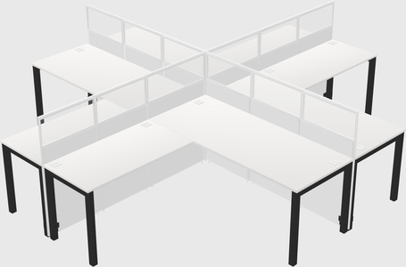 Shared l-shaped cubicles
