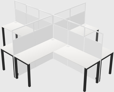 Shared l-shaped cubicles