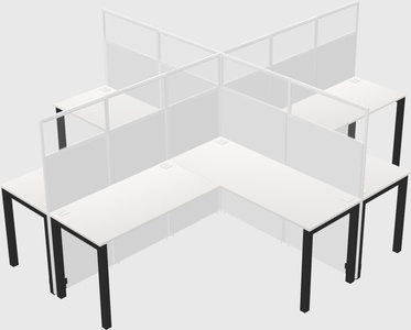 Shared l-shaped cubicles