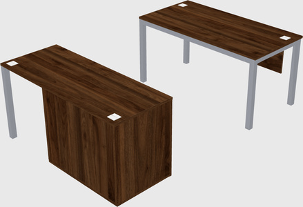 Parallel desk + cabinet