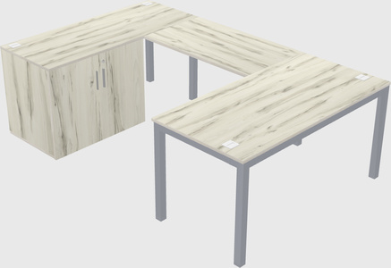 Bureau + armoire en u