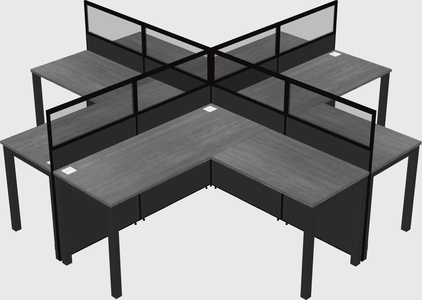 Shared l-shaped cubicles