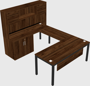 Bureau + armoire en u