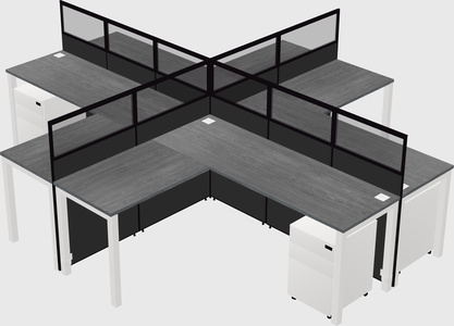 Shared l-shaped cubicles