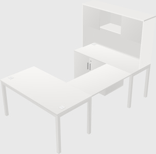Bureau + armoire en u