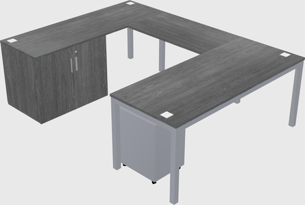 Bureau + armoire en u