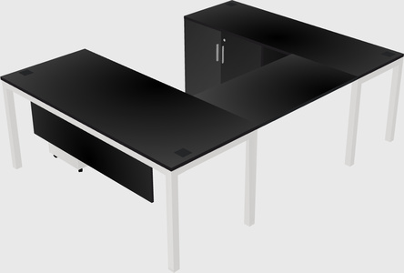 Bureau + armoire en u
