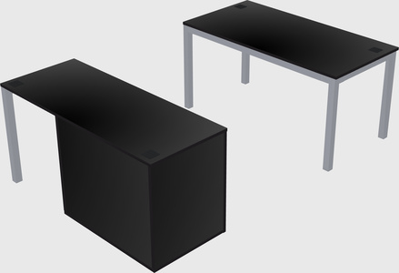 Parallel desk + cabinet