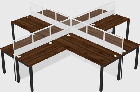 Shared l-shaped cubicles