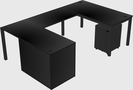 Bureau + armoire en u