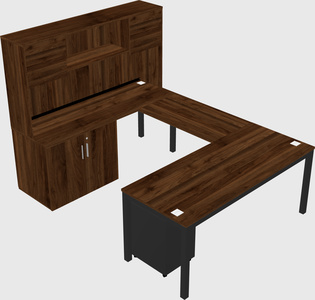 Bureau + armoire en u