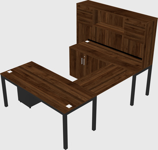 Bureau + armoire en u