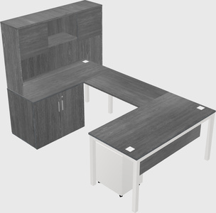 Bureau + armoire en u
