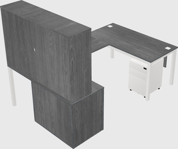Bureau + armoire en u