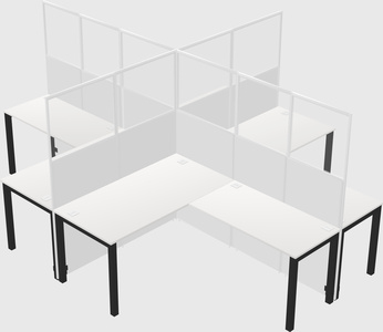 Shared l-shaped cubicles