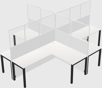 Shared l-shaped cubicles