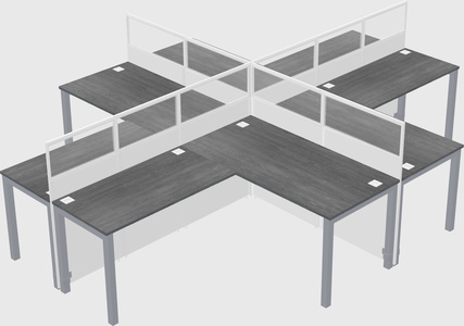 Shared l-shaped cubicles